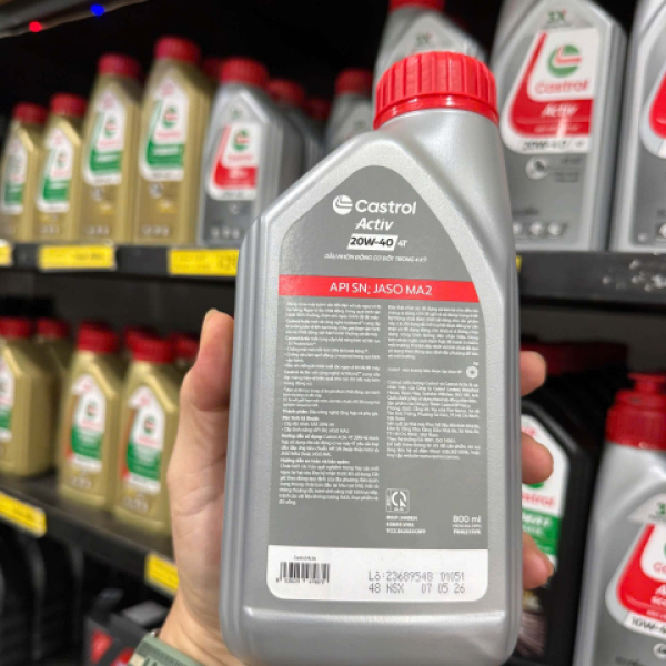 Nhớt Castrol Activ 20W40 0,8L dành cho xe số