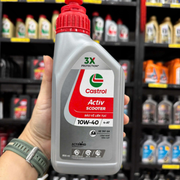 Nhớt Castrol Activ Scooter 10W40 0,8L dành cho xe tay ga