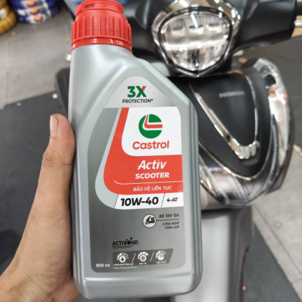 Nhớt Castrol Activ Scooter 10W40 0,8L dành cho xe tay ga