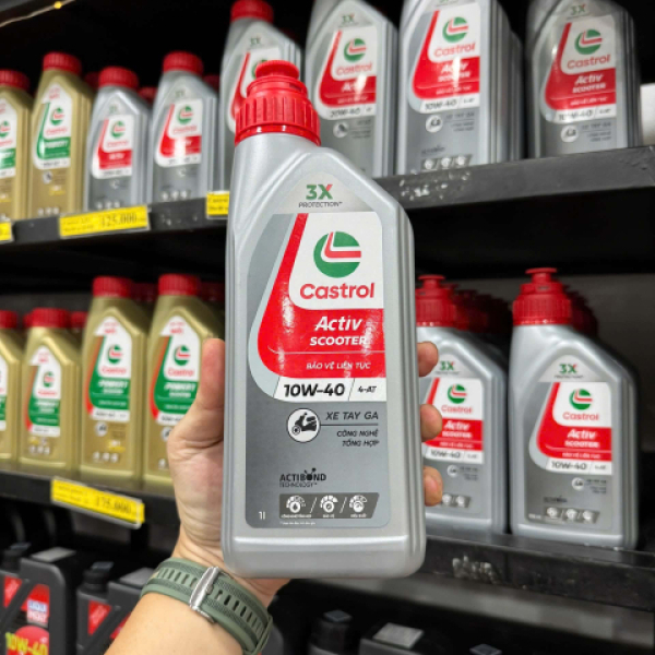 Nhớt Castrol Activ Scooter 10W40 1L dành cho xe tay ga