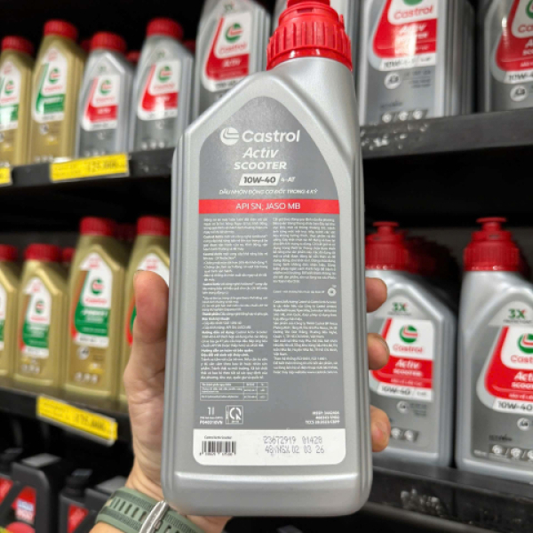 Nhớt Castrol Activ Scooter 10W40 1L dành cho xe tay ga