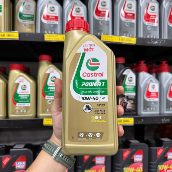 Nhớt Castrol Power 1 10W40 1L dành cho xe số