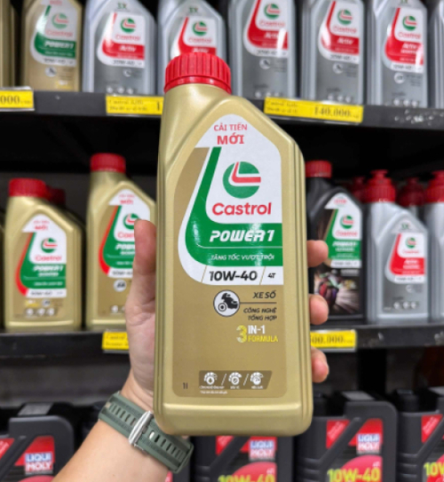 Nhớt Castrol Power 1 10W40 1L dành cho xe số