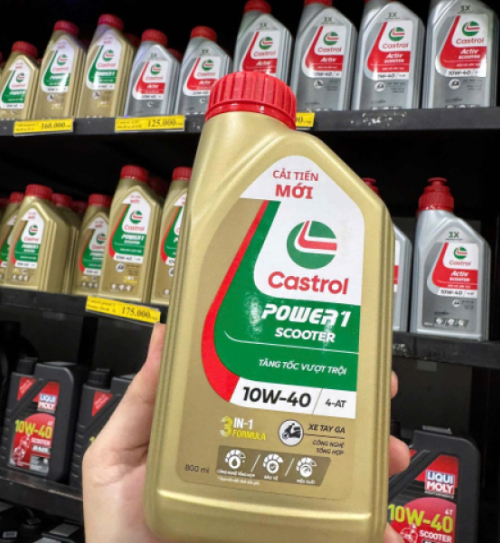 Nhớt Castrol Power 1 Scooter 10W40 0,8L dành cho xe tay ga