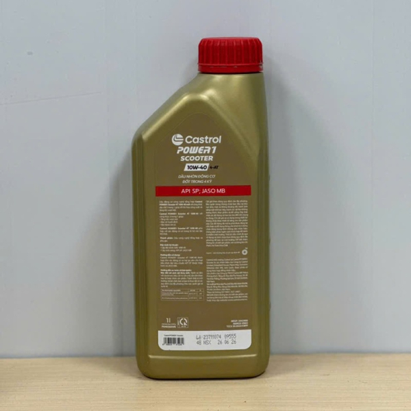 Nhớt Castrol Power 1 Scooter 10W40 1L dành cho xe tay ga