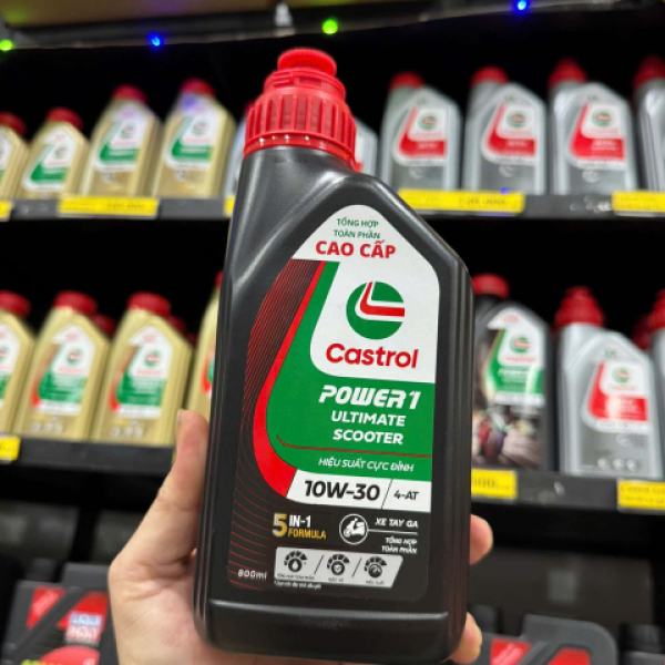 Nhớt Castrol Power 1 Ultimate Scooter 10W30 0,8L dành cho xe ga Honda