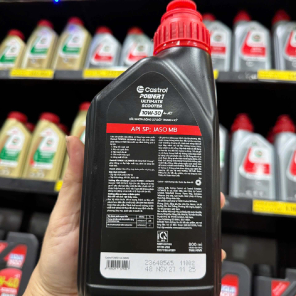 Nhớt Castrol Power 1 Ultimate Scooter 10W30 0,8L dành cho xe ga Honda