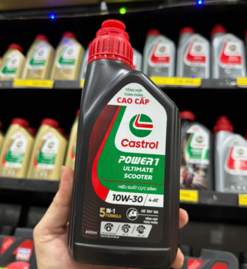 Nhớt Castrol Power 1 Ultimate Scooter 10W30 0,8L dành cho xe ga Honda