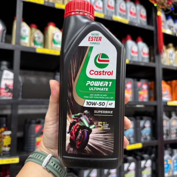 Nhớt Castrol Power 1 Ultimate Superbike 10W50 dành cho các dòng xe số phân khối lớn