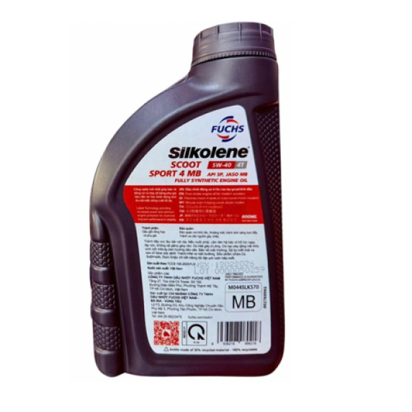 Nhớt Fuchs Silkolene Scoot Sport 4 5W40 0,8L