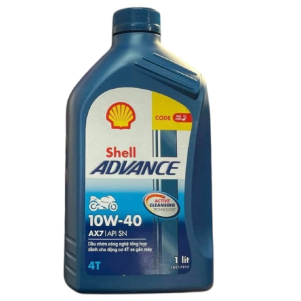 Nhớt Shell Advance 4T AX7 10W40 Synthetic Based 1L