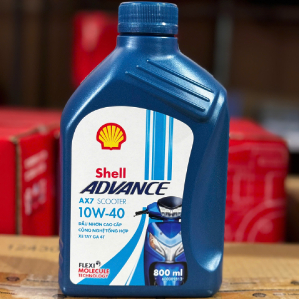 Nhớt Shell Advance AX7 Scooter 10W40 0.8L