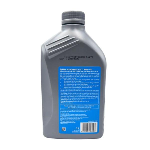 Nhớt Shell Advance City 10W40 1L