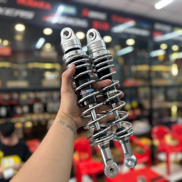 Phuộc RCB C Series màu chrome cho Wave, Dream, Future, Axelo... chính hãng