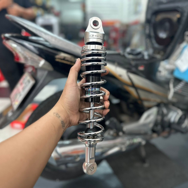 Phuộc RCB C Series màu chrome cho Wave, Dream, Future, Axelo... chính hãng