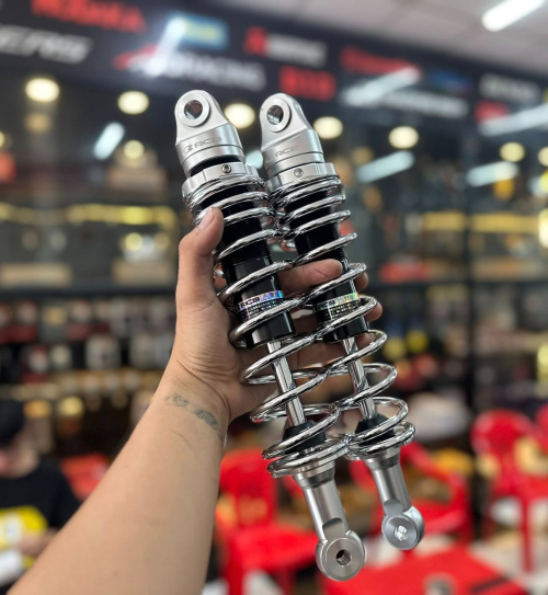 Phuộc RCB C Series màu chrome cho Wave, Dream, Future, Axelo... chính hãng