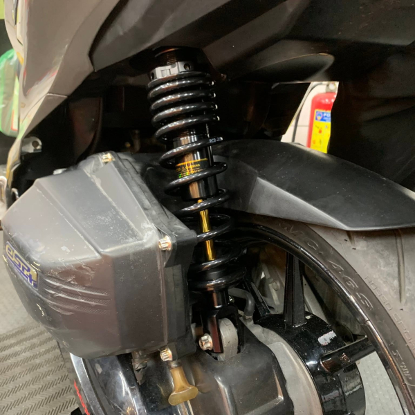 Phuộc RCB C2 đen ty vàng cho Honda Vario, Click chính hãng