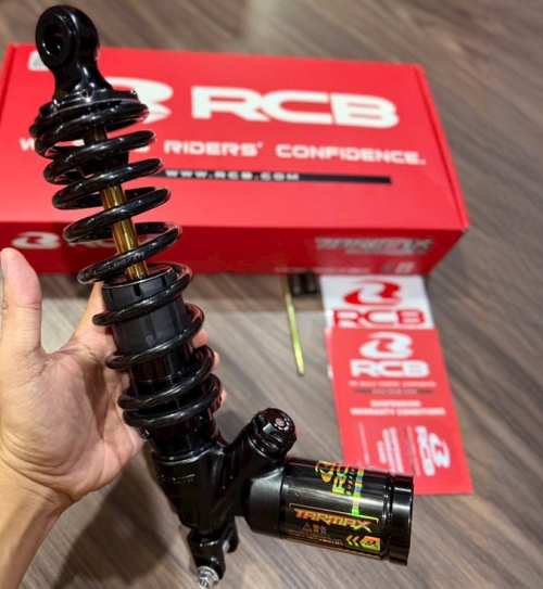 Phuộc RCB Tarmax đen ty vàng cho Vario 160, Click 160 chính hãng