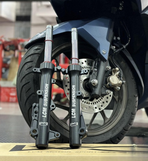 Phuộc trước LCM ty bạc cho Vario 160, Click 160