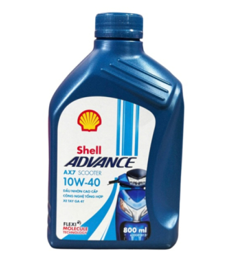 Nhớt Shell Advance AX7 Scooter 10W40 0.8L