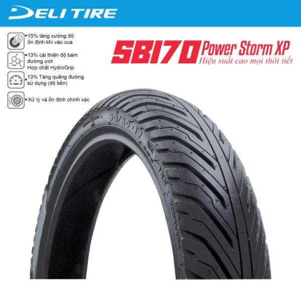 Vỏ xe Deli SB 170 Power Storm XP 80/90-14