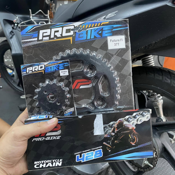 Bộ nhông sên dĩa Pro-Bike cho Future Fi, Future Led 14T - 37T -  Sên 428 