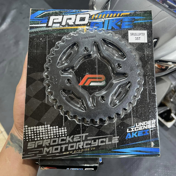 Bộ nhông sên dĩa Pro-Bike cho Sirius 15T - 35T- Sên 428S 108L (sên tán đúc)