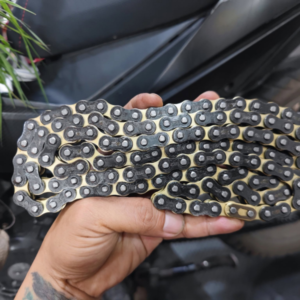 Bộ nhông sên dĩa Pro-Bike tán đúc vàng đen cho Winner (44T) 428HS