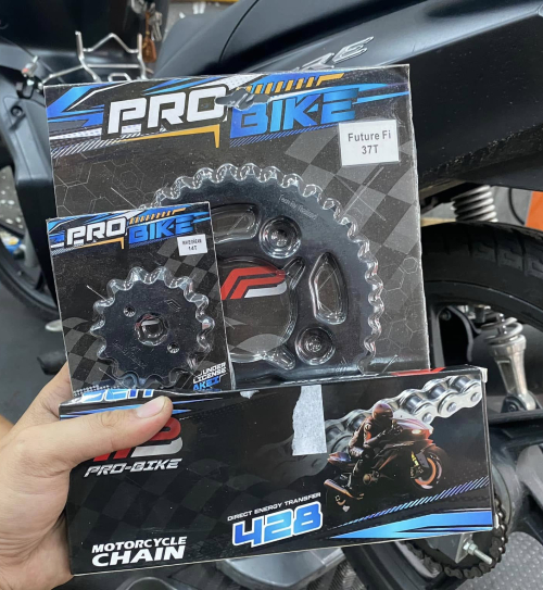Bộ nhông sên dĩa Pro-Bike cho Future Fi, Future Led 14T - 37T -  Sên 428 