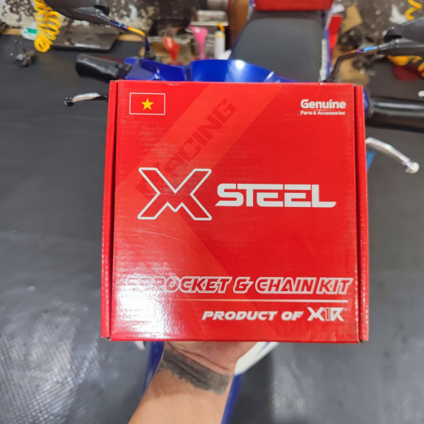 Bộ nhông sên dĩa X1R cho Exciter 135 (114L, Đen)