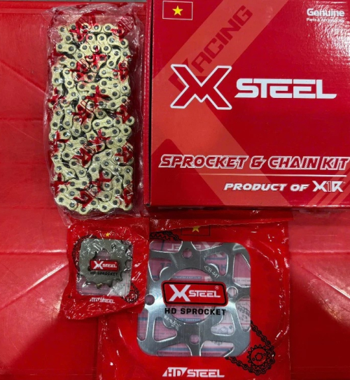 Bộ nhông sên dĩa X1R cho Winner (122L, Crom)