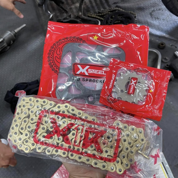 Bộ nhông sên dĩa X1R cho Winner (122L, Đen)