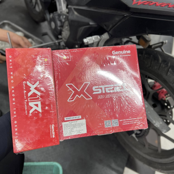 Bộ nhông sên dĩa X1R cho Winner (122L, Vàng)