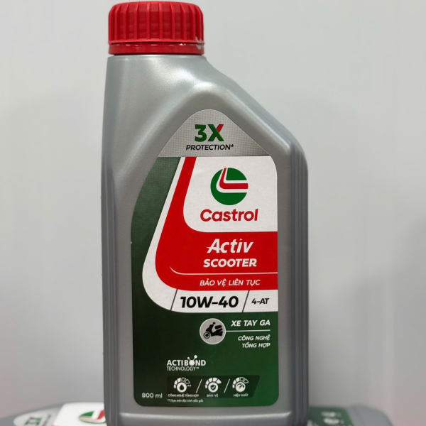 Nhớt Castrol Activ Scooter 10W40 0,8L dành cho xe tay ga