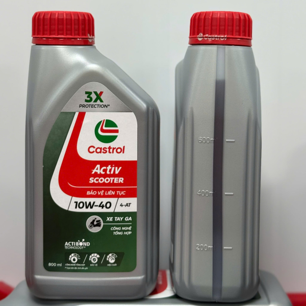 Nhớt Castrol Activ Scooter 10W40 0,8L dành cho xe tay ga