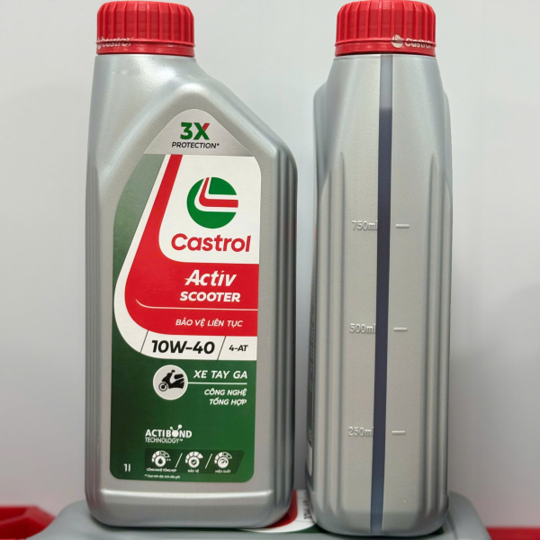 Nhớt Castrol Activ Scooter 10W40 1L dành cho xe tay ga