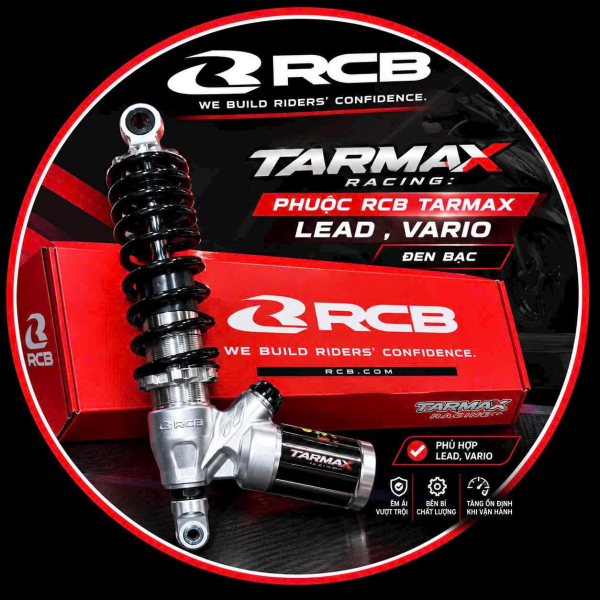 Phuộc RCB Tarmax cho Vario, Click 125/150 màu crom chính hãng