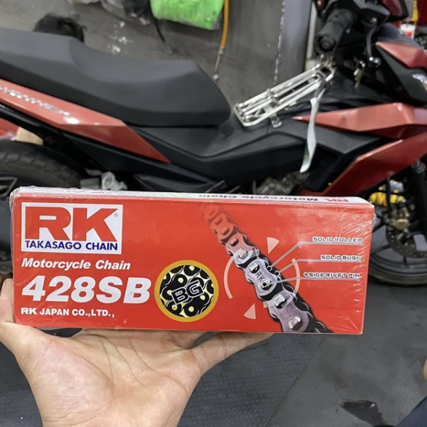 Sên RK vàng đen 428SB - 124L chính hãng