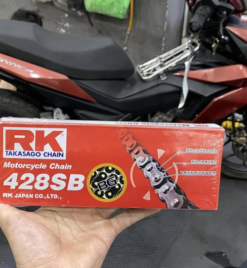 Sên RK vàng đen 428SB - 124L chính hãng