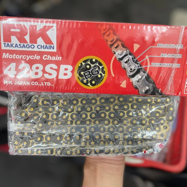 Sên RK vàng đen 428SB - 132L chính hãng