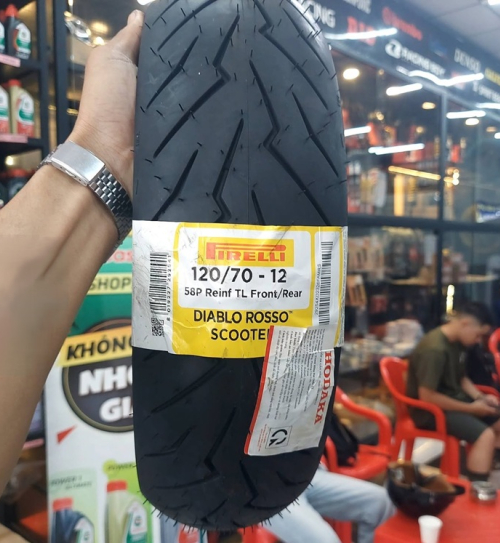 Vỏ Pirelli 120/70-12 Diablo Rosso Scooter